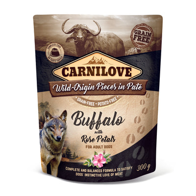 Carnilove Dog Pouch Paté Buffalo & Rose Petals - kapsa maso z buvola 300g