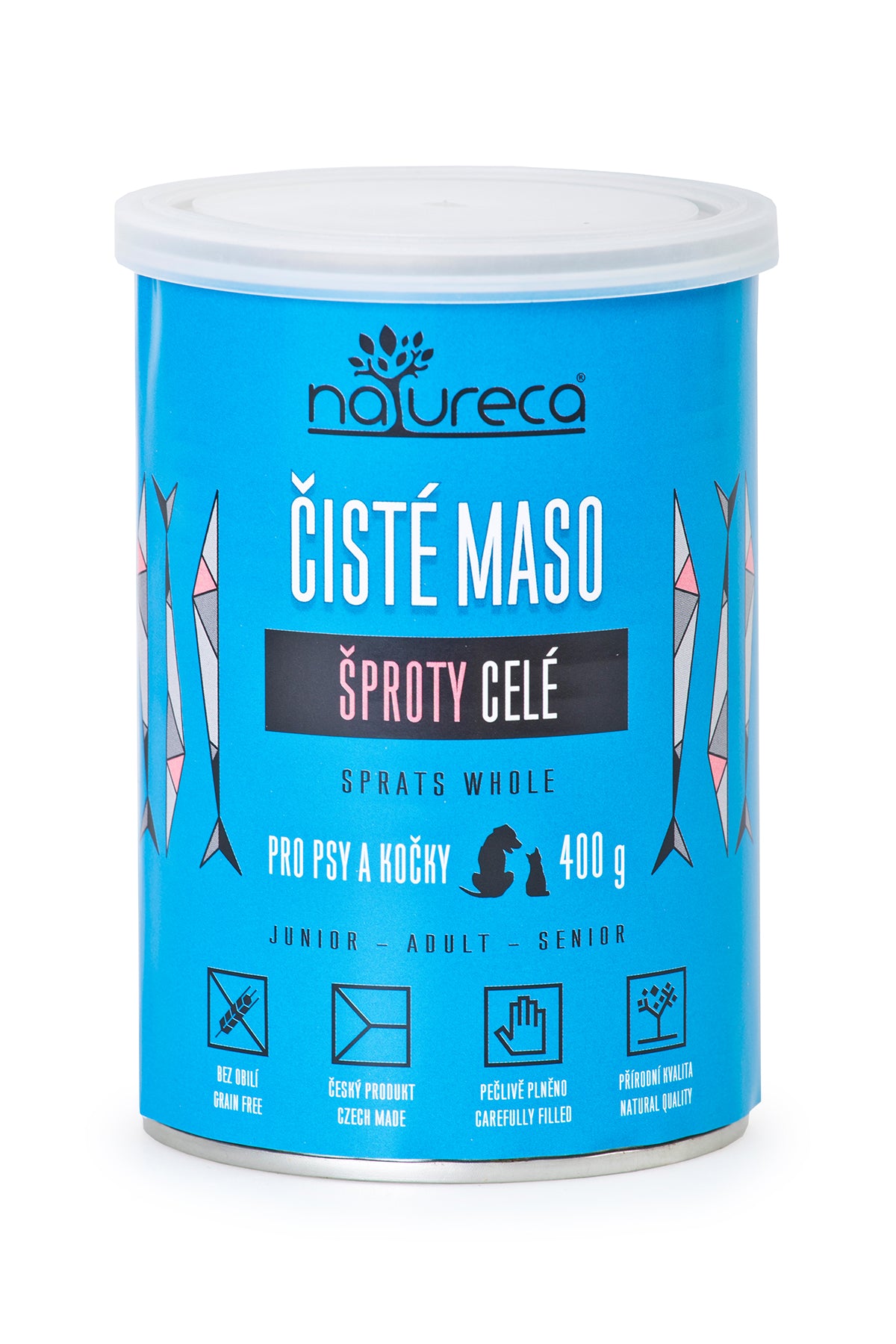 NATURECA konz. šproty celé pro kočky, pro psy 400g