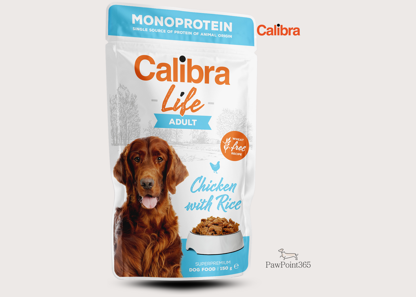 Calibra Dog Life kapsička pro dospělé psy- kuřecí maso. Bez obilovin a konzervantů, s vitamíny pro zdraví a vitalitu. Balení 150 g.