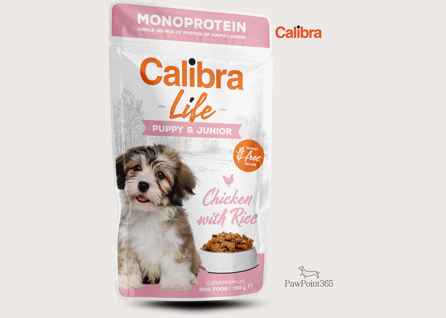 Calibra Dog Life kapsička pro štěňata s kuřecím masem. Bez obilovin a chemie, s vitamíny pro zdravý růst. Balení 150 g