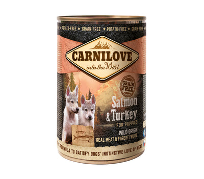 Carnilove Wild Meat Salmon & Turkey - paté pro štěňata a mladé pejsky s lososem a krocanem 400g