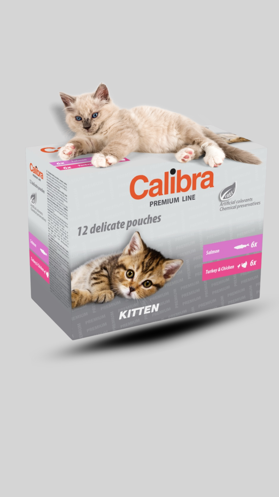Calibra Cat Premium Kitten multipack 12 ks- mix chutí kapsiček pro koťata