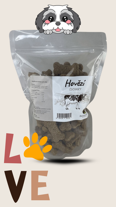 BOHEMIA Hovězí suchary 75g