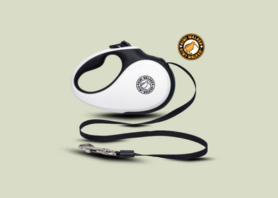 Samonavíjecí vodítko KIWI – 3 m, pro psy do 12 kg, černobílé