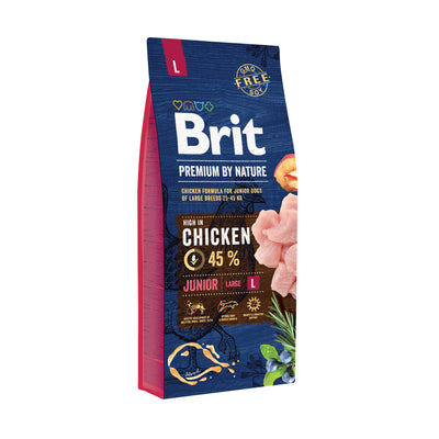 Brit Premium Dog by Nature Junior L – kuřecí granule pro štěňata velkých plemen