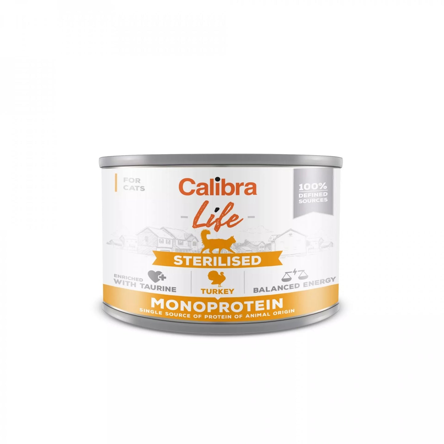 Calibra Cat Life konz.Sterilised Turkey 200g - konzerva s krůtím pro kastrované kočky