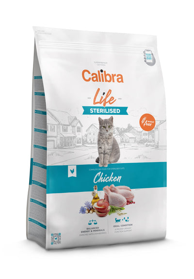 Calibra Cat Life Sterilised Chicken 1,5kg - superprémiové granule s kuřecím pro kastrované kočky