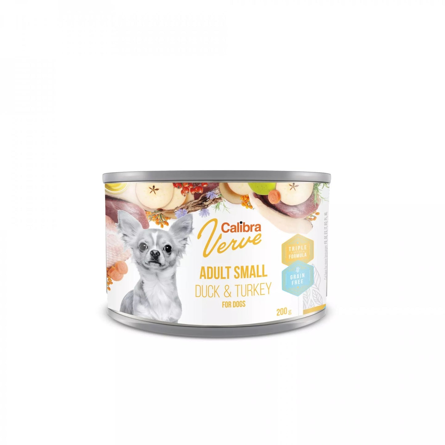 Calibra Dog Verve Adult Small Duck&Turkey 200g - konzerva s kachním a krůtím pro psy malých plemen
