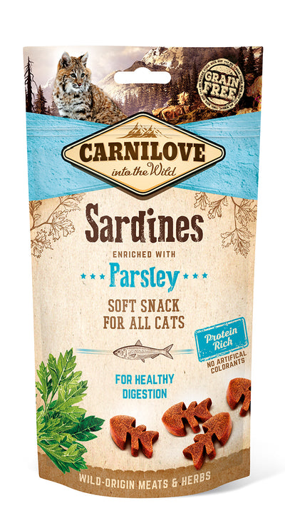 Carnilove Cat Semi Moist Snack Sardine&Parsley 50g - pamlsek ze sardinek pro kočku