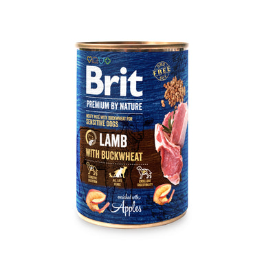 Brit Premium Dog by Nature konz Lamb&Buckwheat - konzerva s jehněcím a pohankou pro dospělé psy