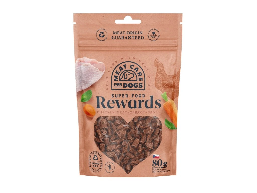 Rewards Dog kuřecí s mrkví a bazalkou 80g - pamlsek pro psy