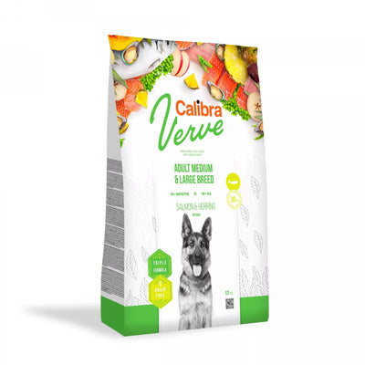 Calibra Dog Verve Adult Salmon&Herring- bezobilné granule pro střední a velké psy