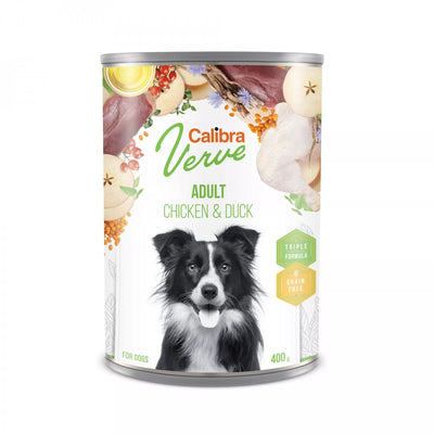 Calibra Dog Verve 400g - konzerva s kuřecím a kachním bez obilovin