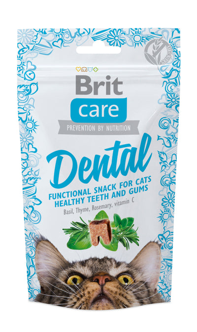Brit Care Cat Snack Dental 50g - dentální pamlsek pro kočky
