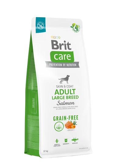 Brit Care Dog Grain-free Adult Large Breed - bezobilné granule s lososem pro psy velkých plemen