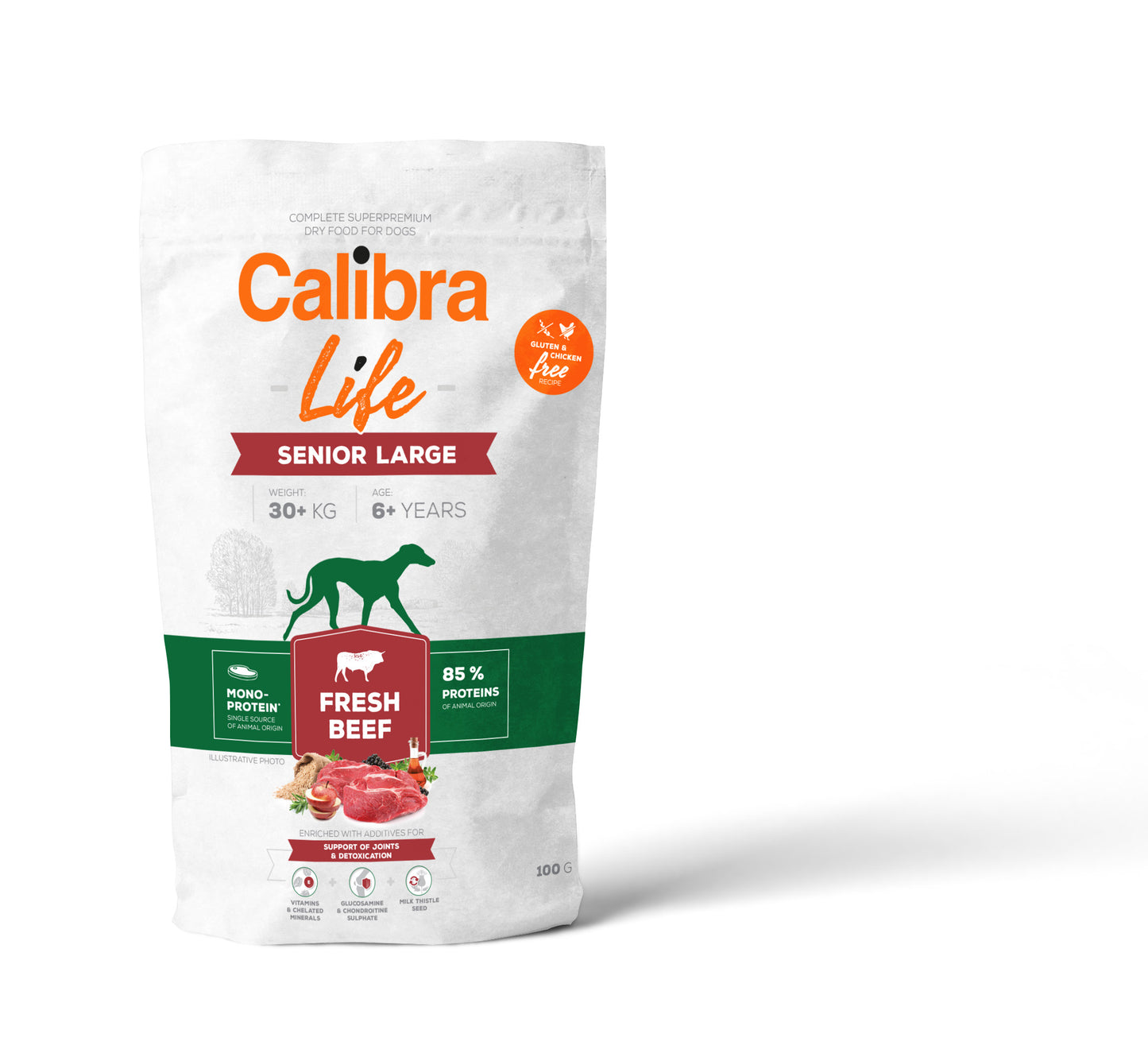 Calibra Dog Life Senior Large Fresh Beef - granule s hovězím pro starší, velké psy nad 6 let