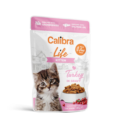 Calibra Cat Life Kitten Turkey in gravy 85g - kapsička s krůtím pro koťata