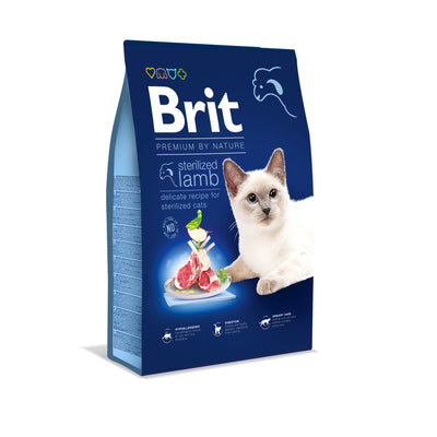 Brit Premium Cat Sterilized Lamb - prémiové krmivo s jehněčím