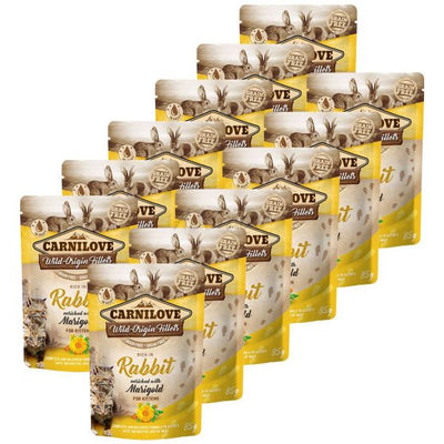 Carnilove Cat Pouch Kitten Rabbit & Marigold 12 x 85g-kapsička z králíka pro koťata