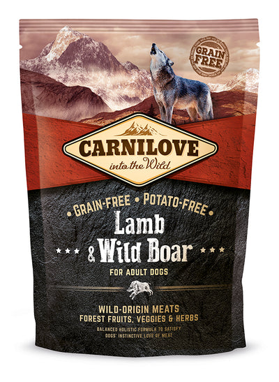 Carnilove Dog Lamb & Wild Boar for Adult 1,5kg - holistické granule z jehněčího a divočáka pro psy