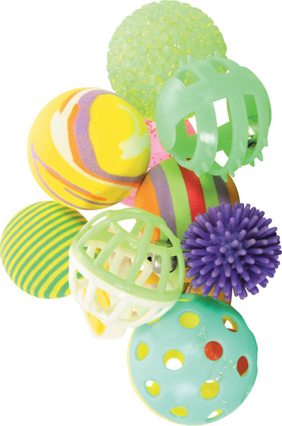 Hračka kočka sada míčků 10ks 4cm mix barev Zolux