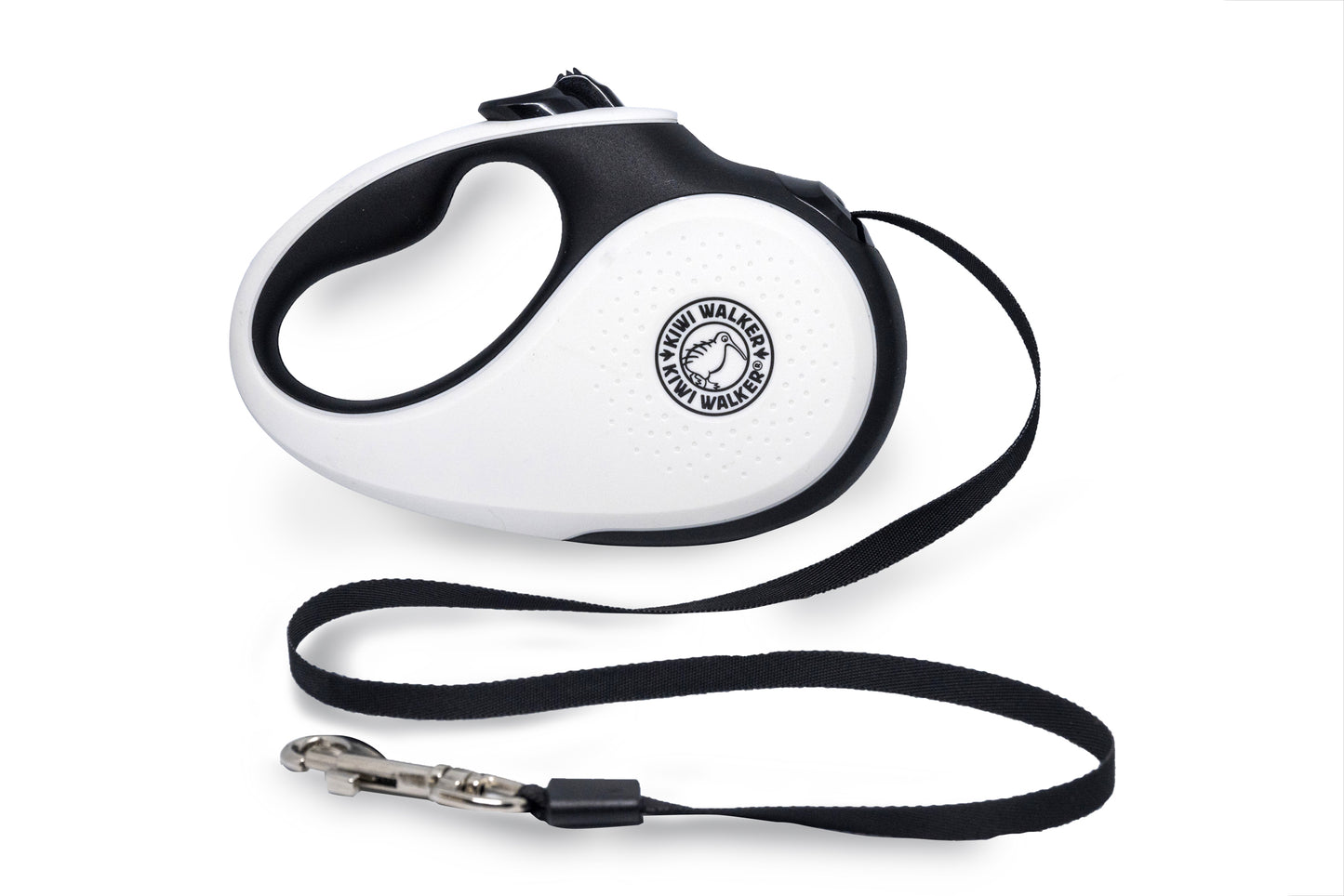 Samonavíjecí vodítko KIWI – 5 m, pro psy do 50 kg, černobílé
