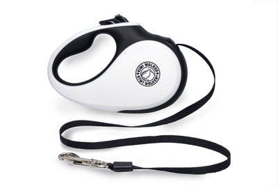 Samonavíjecí vodítko KIWI – 5 m, pro psy do 50 kg, černobílé