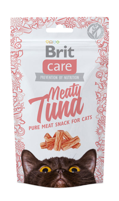 Brit Care Cat Snack Meaty Tuna 50g-měkký pamlsek s tuňákem