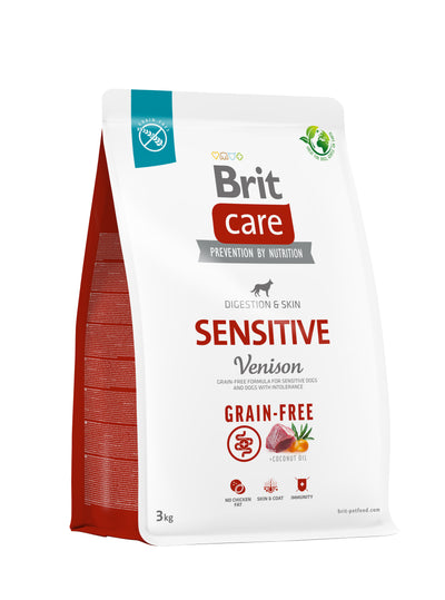 Brit Care Dog Grain-free Sensitive 3kg- granule ze zvěřiny pro citlivé psy všech plemen