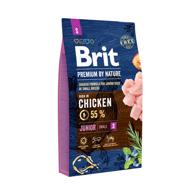 Brit Premium Dog by Nature Junior S – granule pro štěňata malých plemen