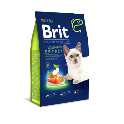 Brit Premium Cat Sterilized Salmon - prémiové krmivo pro sterilizované kočky