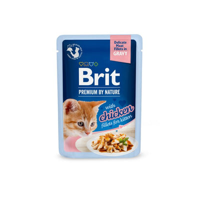 Brit Premium Cat Fillets in Gravy for Kitten 85g- kapsička s filety v omáčce pro koťata