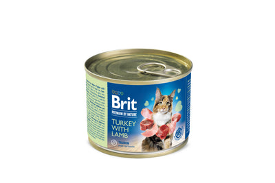 Brit Premium Cat konzerva Turkey&Lamb 200g - krocan a jehně
