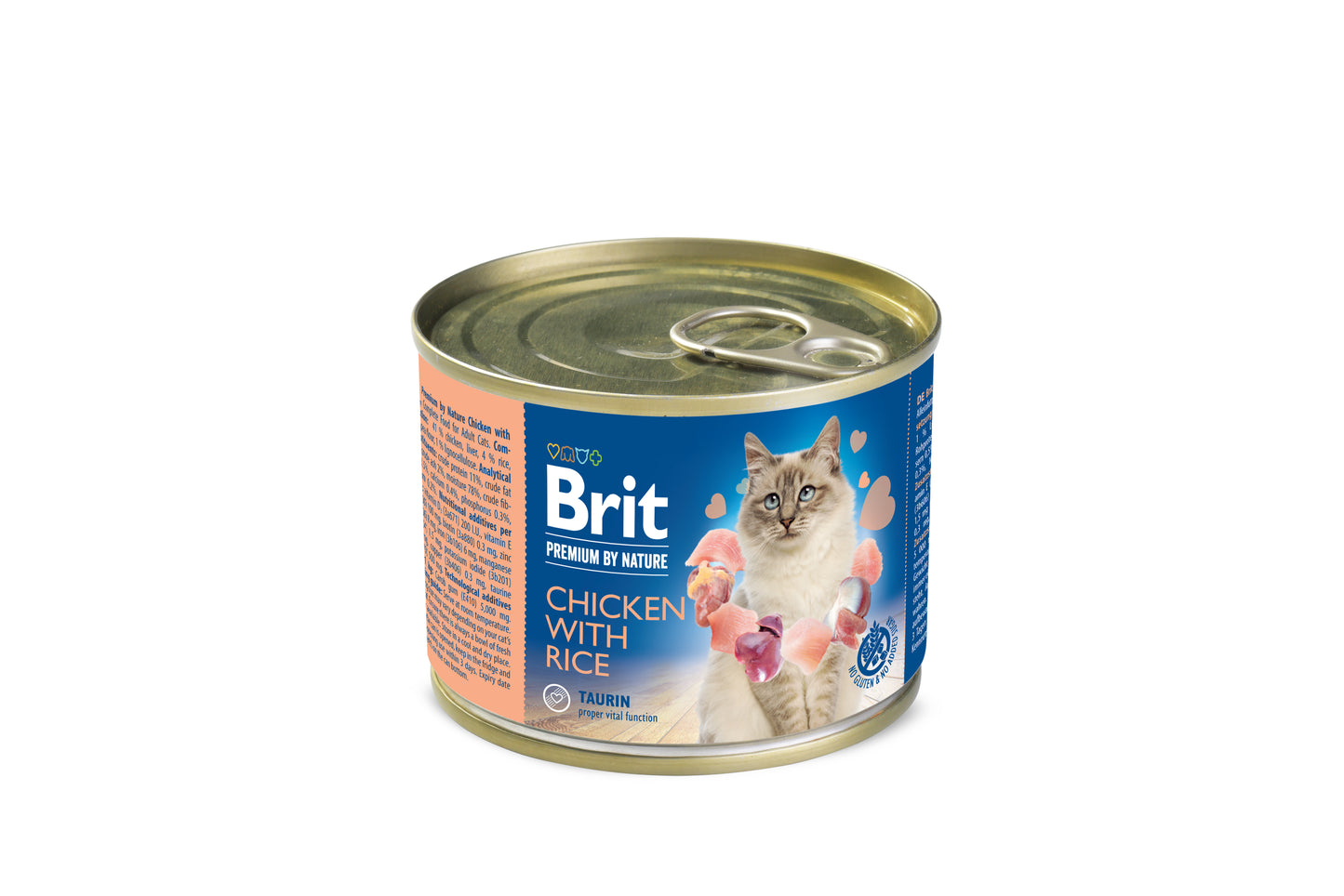 Brit Premium Cat konzerva Chicken&Rice 200g-vyvážené vlhké krmivo