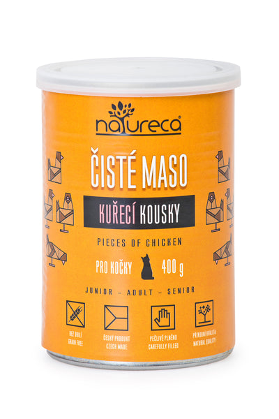 NATURECA konz. kuře kousky pro kočky 400g