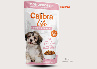 Calibra Dog Life kapsička pro štěňata s kuřecím masem. Bez obilovin a chemie, s vitamíny pro zdravý růst. Balení 150 g