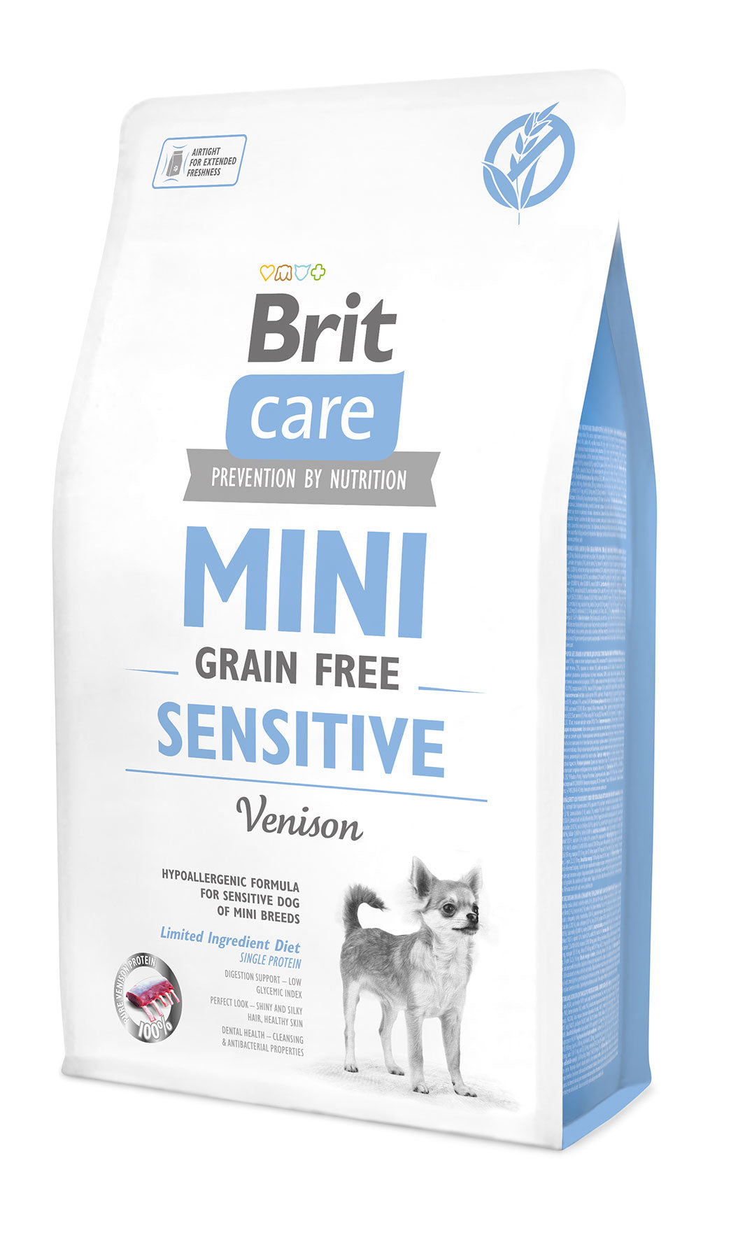 Brit Care Dog Mini Grain Free Sensitive 2kg - bezobilné granule s příchutí zvěřiny pro citlivé psy miniaturních plemen