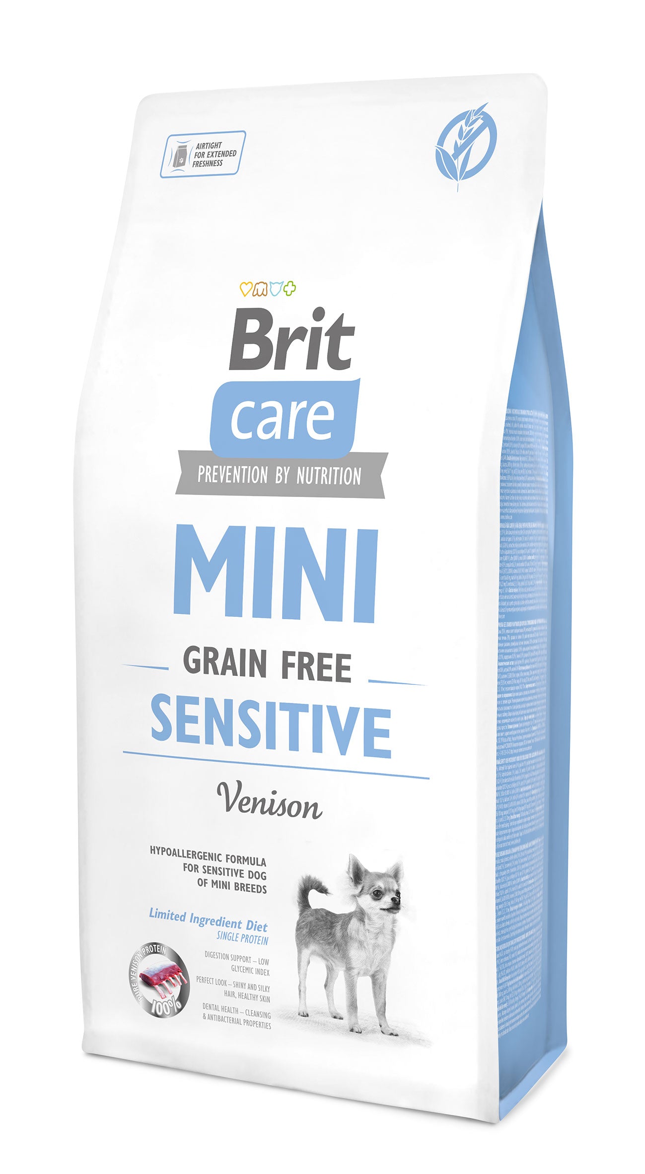 Brit Care Dog Mini Grain Free Sensitive 2kg - bezobilné granule s příchutí zvěřiny pro citlivé psy miniaturních plemen