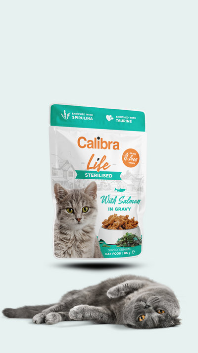 Calibra Cat Life kapsa Sterilised Salmon in gravy 85g