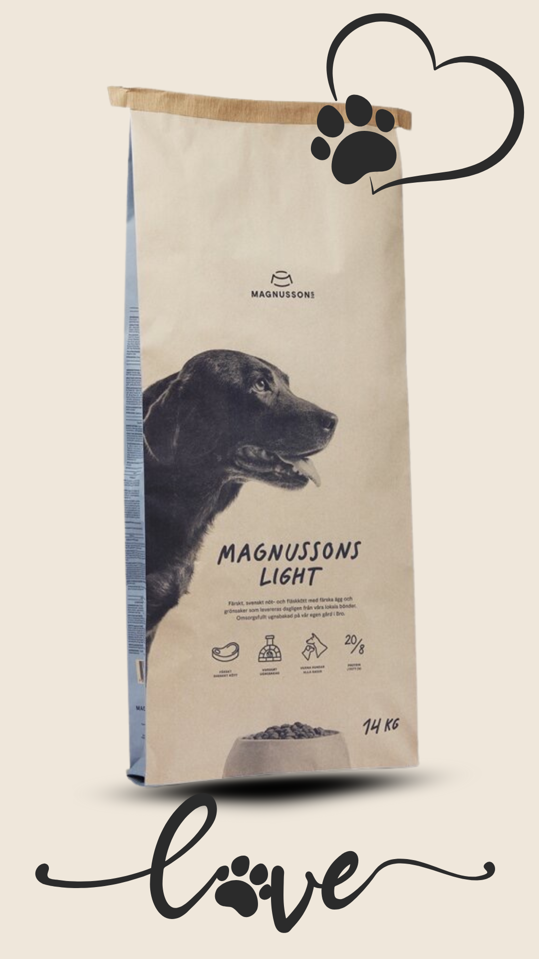 MAGNUSSON Meat&Biscuit LIGHT - pečené granule pro psy s nadváhou a nižší aktivitou