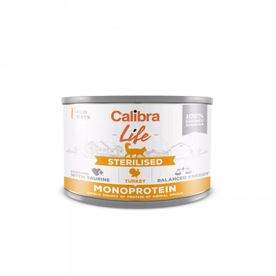 Calibra Cat Life  konz.Sterilised Turkey 200g - konzerva s krůtím pro kastrované kočky
