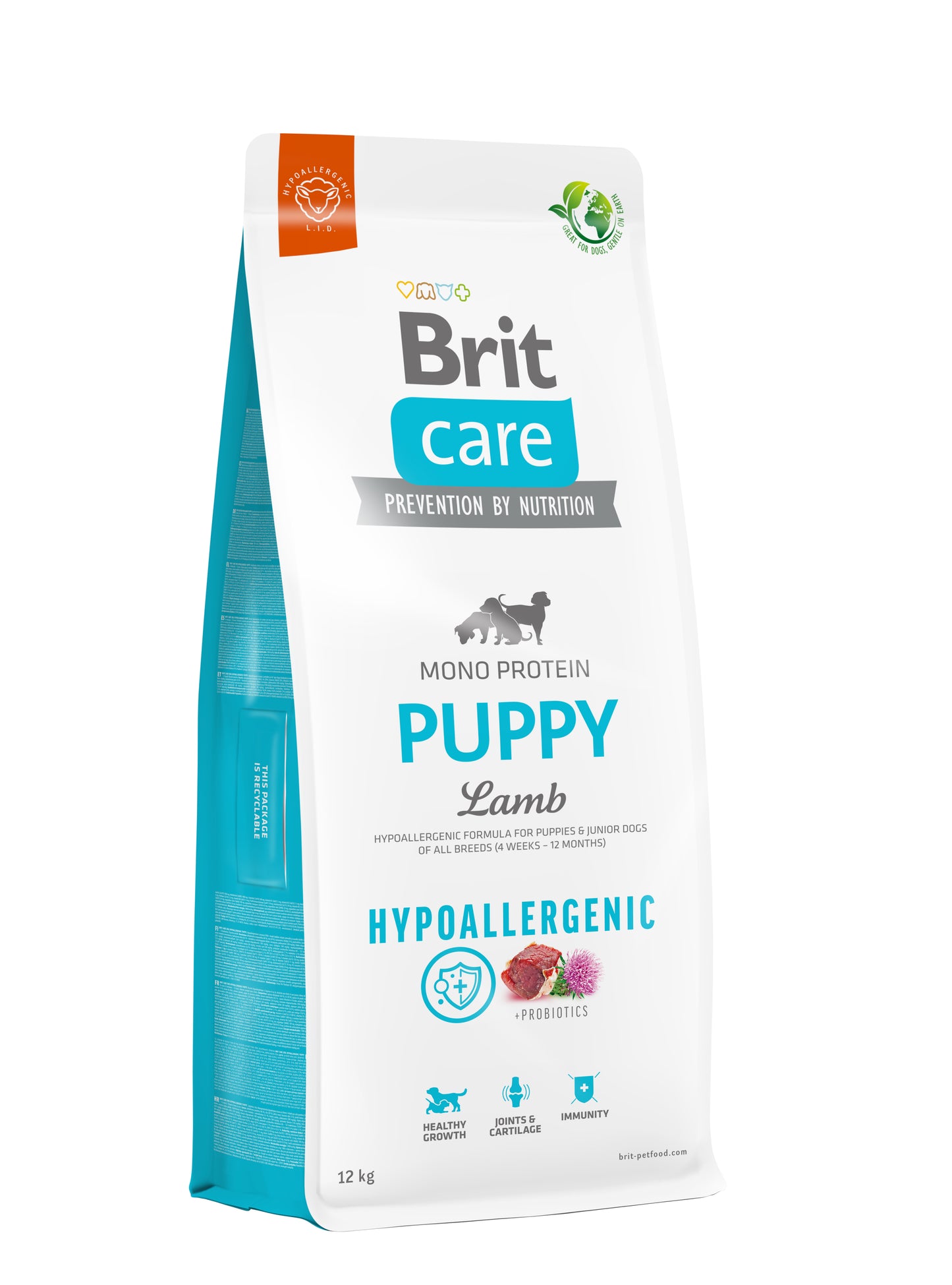 Brit Care Dog Hypoallergenic Puppy - superprémiové granule pro štěňata  od 4 týdnů do 12 měsíců.
