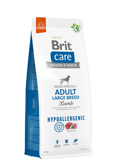 Brit Care Dog Hypoallergenic Adult Large Breed 12kg - granule s jehněčím pro dospělé psy nad 25 kg