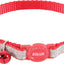 Obojek kočka SHINY nylon červený 10mm/30cm Zolux