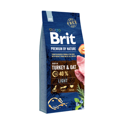 Brit Premium Dog by Nature Light 15kg-granule s krůtím a kuřecím pro psy s nadváhou