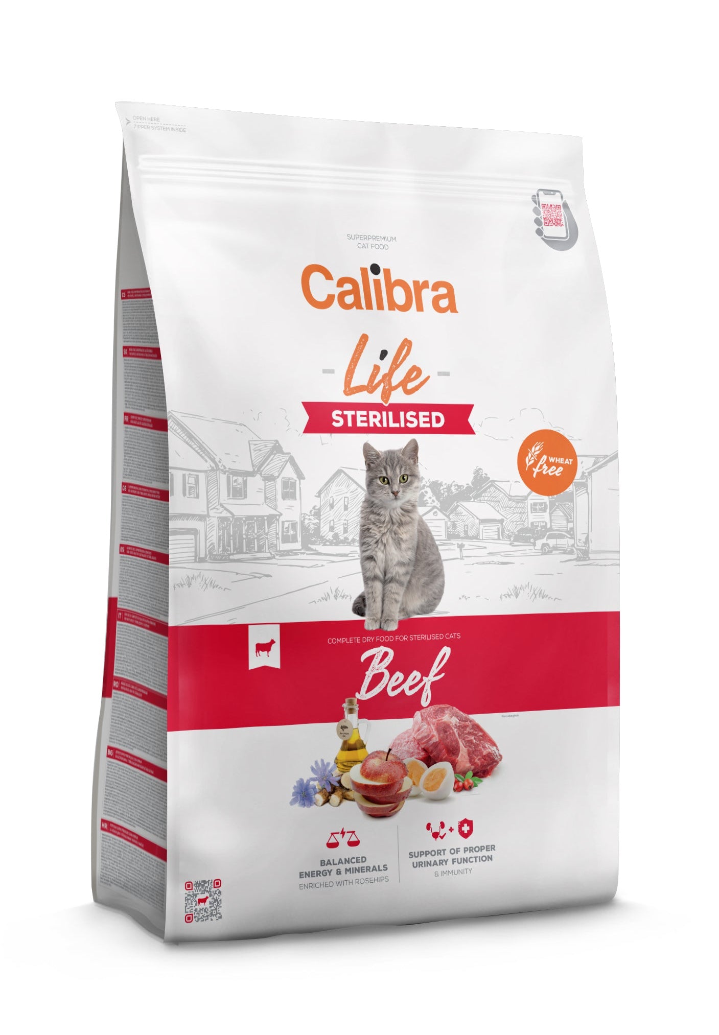 Calibra Cat Life Sterilised Beef 1,5kg - superprémiové granule s hovězím pro kastrované kočky