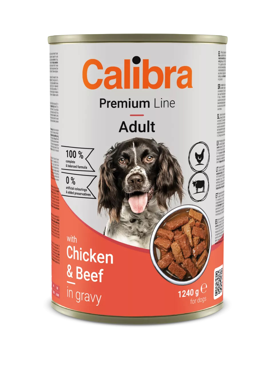 Calibra Dog Premium konz. with Chicken&Beef 1240g - konzerva s kuřecím a hovězím pro dospělé psy