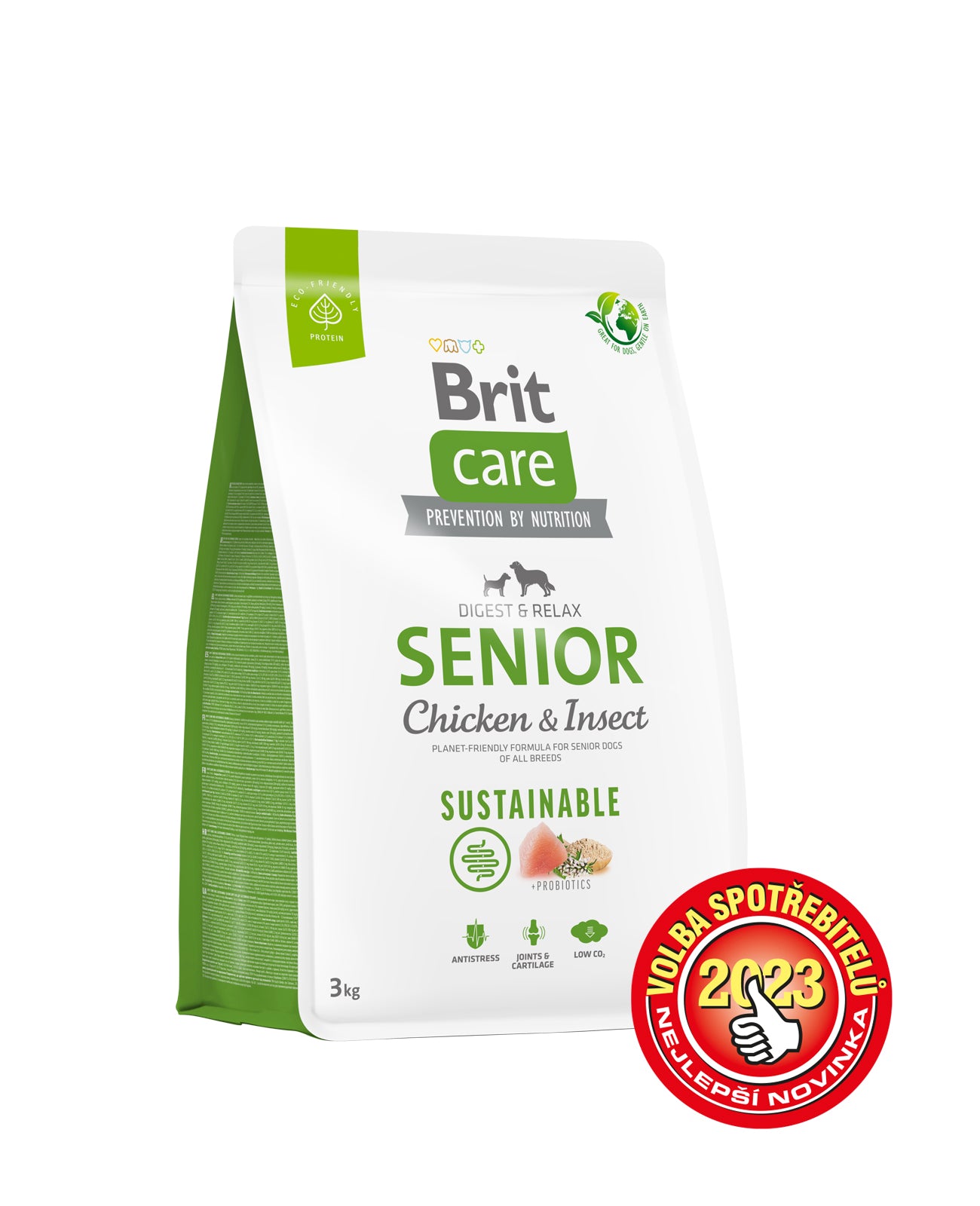 Brit Care Dog Sustainable Senior - superprémiové granule s kuřecím pro starší psy nad 7 let