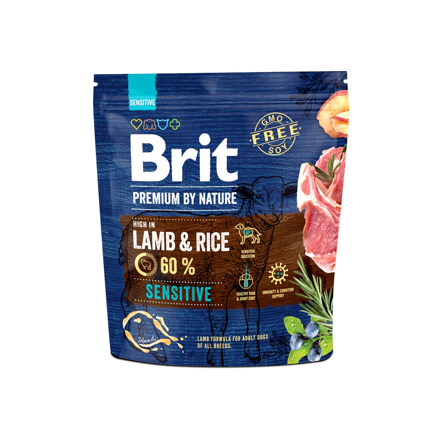 Brit Premium Sensitive Lamb – granule pro citlivé psy