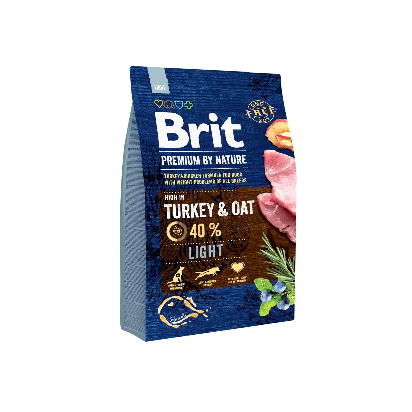 Brit Premium Dog by Nature Light 15kg-granule s krůtím a kuřecím pro psy s nadváhou